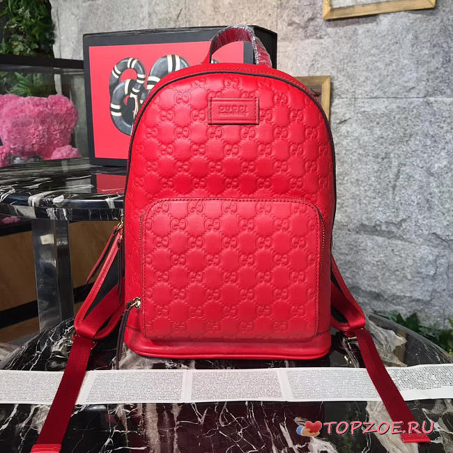GUCCI GG LEATHER BACKPACK 08 - 1