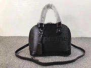 LOUIS VUITTON SUPREME DOMED SATCHEL BLACK M40301 - 6