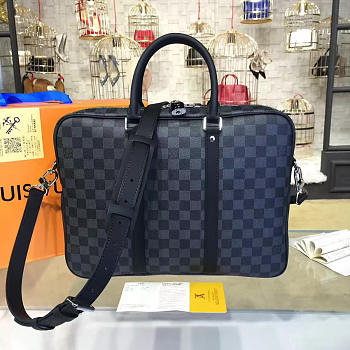 LV Porte-Documents Voyage Briefcase Damier Graphite 41CM