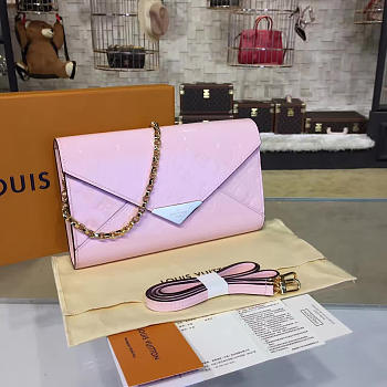   LOUIS VUITTON MONOGRAM VERNIS MIRA CHAIN WALLET