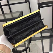 PRADA BLACK CROCODILE AND LEATHER CAHIER SHOULDER BAG 1BA045 - 5