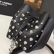 YSL BUCKET BAG BLACK SILVER - 6