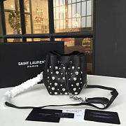 YSL BUCKET BAG BLACK SILVER - 2