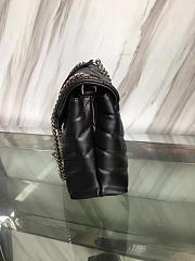 YSL LOULOU SMALL IN QUILTED “Y” LEATHER SILVER 494699 SIZE 25 x 17 x 9 CM - 2