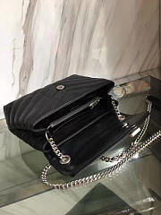 YSL LOULOU SMALL IN QUILTED “Y” LEATHER SILVER 494699 SIZE 25 x 17 x 9 CM - 5