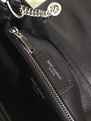 YSL LOULOU SMALL IN QUILTED “Y” LEATHER SILVER 494699 SIZE 25 x 17 x 9 CM - 6