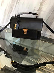 YSL SAINT LAURENT BLACK LEATHER MEDIUM HIGH SCHOOL SATCHEL BAG 5114 - 3