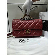 CHANEL QUILTED CALFSKIN PERFECT EDGE BAG RED GOLD A14041 VS 09015 - 6