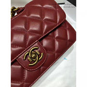CHANEL QUILTED CALFSKIN PERFECT EDGE BAG RED GOLD A14041 VS 09015 - 5
