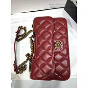 CHANEL QUILTED CALFSKIN PERFECT EDGE BAG RED GOLD A14041 VS 09015 - 4
