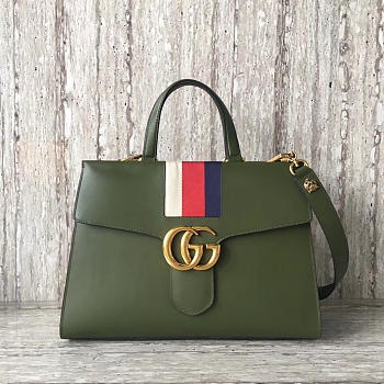 GUCCI MARMONT SHOULDER BAG DARK GREEN 2637