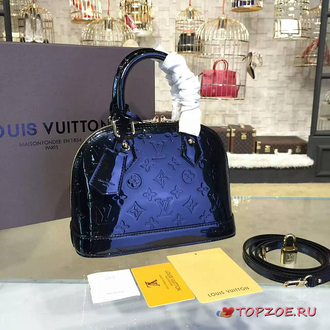 LOUIS VUITTON ALMA BB MONOGRAM VERNIS LEATHER 3543 - 1
