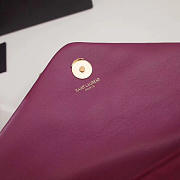 YSL LOULOU MONOGRAM QUILTED VELVET SHOULDER BAG ROSE RED 4809 - 4