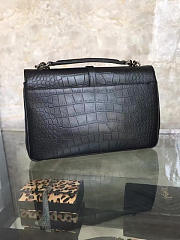 YSL MONOGRAM COLLEGE IN EMBOSSED CROCODILE SHINY LEATHER 5106 - 4