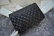 CHANEL CAVIAR LEATHER FLAP BAG WITH GOLD/SILVER HARDWARE BLACK 33CM - 2