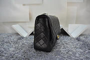 CHANEL CAVIAR LEATHER FLAP BAG WITH GOLD/SILVER HARDWARE BLACK 33CM - 3