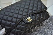 CHANEL CAVIAR LEATHER FLAP BAG WITH GOLD/SILVER HARDWARE BLACK 33CM - 4