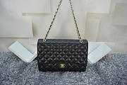 CHANEL CAVIAR LEATHER FLAP BAG WITH GOLD/SILVER HARDWARE BLACK 33CM - 5