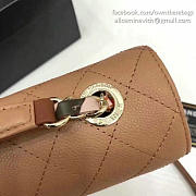 CHANEL GRAINED CALFSKIN FLAP BAG WITH TOP HANDLE KHAKI A93633 VS 05669 - 2