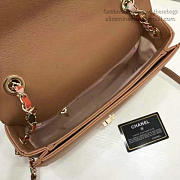CHANEL GRAINED CALFSKIN FLAP BAG WITH TOP HANDLE KHAKI A93633 VS 05669 - 5