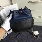 CHANELS GABRIELLE PURSE BLUE AND BLACK 28CM - 2