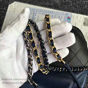 CHANELS GABRIELLE PURSE BLUE AND BLACK 28CM - 4