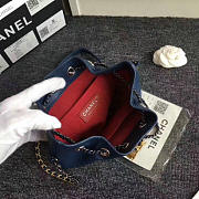 CHANELS GABRIELLE PURSE BLUE AND BLACK 28CM - 6
