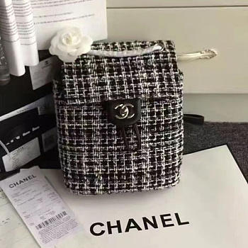 CHANEL TWEED CANVAS MINI BACKPACK 21CM