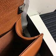 CHANEL CAVIAR GRAINED CALFSKIN BOY BAG WITH TOP HANDLE ORANGE A14041 VS 06715 - 3