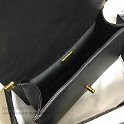 CHANEL SNAKE EMBOSSED BOY BAG WITH TOP HANDLE BLACK GOLD A14041 VS 02449 - 3
