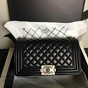 CHANEL MEDIUM CAVIAR QUILTED LAMBSKIN BOY BAG BLACK A13043 VS 03324 - 4