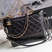 CHANEL GABRIELLE LARGE HOBO BAG BLACK 28CM - 1