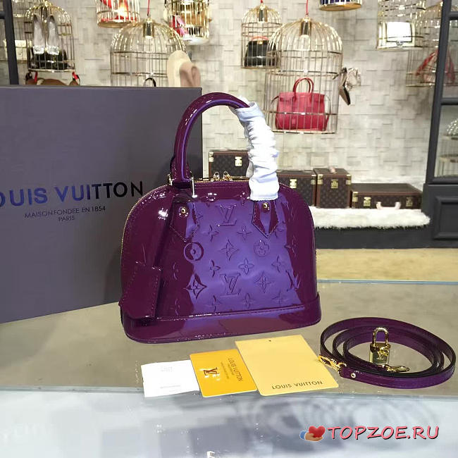 LOUIS VUITTON ALMA BB MONOGRAM VERNIS LEATHER 3549 - 1