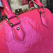LOUIS VUITTON ALMA BB HORNSKIN PINK MONOGRAM VERNIS LEATHER 3556 - 5