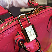 LOUIS VUITTON ALMA BB HORNSKIN PINK MONOGRAM VERNIS LEATHER 3556 - 6
