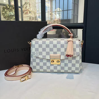 LOUIS VUITTON CROISETTE DAMIER AZUR CANVAS GRAY