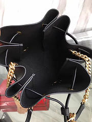 YSL MOON & STAR BLK LEATHER BUCKET BAG 4813 - 2