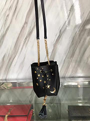 YSL MOON & STAR BLK LEATHER BUCKET BAG 4813 - 4