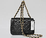CHANEL LAMBSKIN LEATHER FLAP BAG WITH GOLD HARDWARE BLACK - 5
