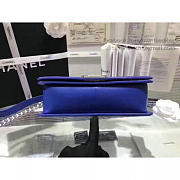 CHANEL QUILTED LAMBSKIN MEDIUM BOY BAG BLUE A67086 VS 03157 - 2