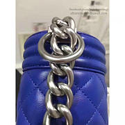 CHANEL QUILTED LAMBSKIN MEDIUM BOY BAG BLUE A67086 VS 03157 - 5