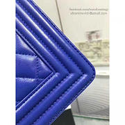 CHANEL QUILTED LAMBSKIN MEDIUM BOY BAG BLUE A67086 VS 03157 - 6