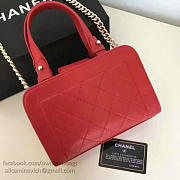 CHANEL SMALL LABEL CLICK LEATHER SHOPPING BAG RED A93731 VS 02552 - 6