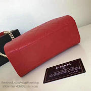 CHANEL SMALL LABEL CLICK LEATHER SHOPPING BAG RED A93731 VS 02552 - 5
