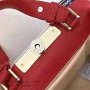 CHANEL SMALL LABEL CLICK LEATHER SHOPPING BAG RED A93731 VS 02552 - 3