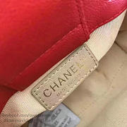 CHANEL SMALL LABEL CLICK LEATHER SHOPPING BAG RED A93731 VS 02552 - 2