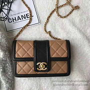 CHANEL LAMBSKIN SMALL WALLET ON CHAIN BEIGE A91365 VS 03969 - 4