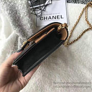 CHANEL LAMBSKIN SMALL WALLET ON CHAIN BEIGE A91365 VS 03969 - 6
