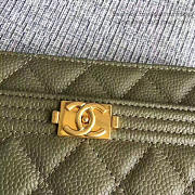 CHANEL CAVIAR WOC CHAIN BOY BAG WALLET GREEN A80287 VS 07114 - 6