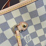 LV Damier Azur Neo Neverfull MM Rose Ballerine 32CM - 5